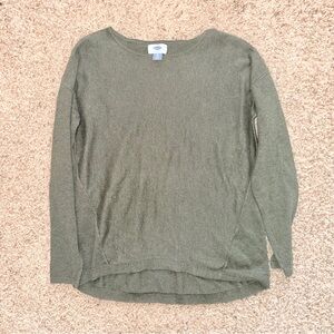 Old Navy Soft Sweater XS Olive Ribbed Knit Top